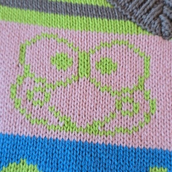 Hello Kitty & Friends Keroppi Sweater Vest Size 2X Pink Grey Green V Neckline - Picture 6 of 14